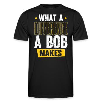 Robert Name Bob Quelle différence un Bob fait - T-shirt sport Homme - noir - Devant - AI Model Male 178 dark (178cm)