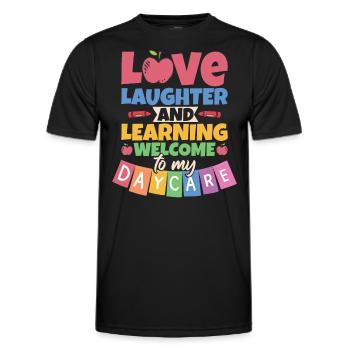Welcome To My Daycare - Men's Functional T-Shirt - black - Front - AI Model Male 178 dark (178cm)
