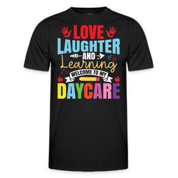 Welcome To My Daycare - Men's Functional T-Shirt - black - Front - AI Model Male 178 dark (178cm)