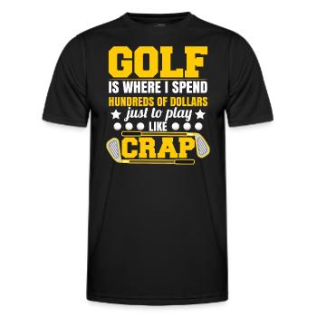 Golf Spruch Humor Golfspieler - Männer Funktions-T-Shirt - Schwarz - Vorne - AI Model Male 178 dark (178cm)