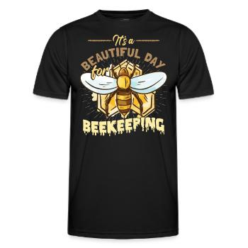 Imkerei Waben Honigbienen Bienenstock - Männer Funktions-T-Shirt - Schwarz - Vorne - AI Model Male 178 dark (178cm)