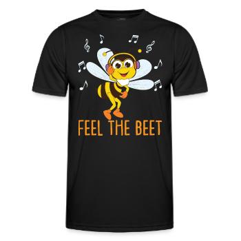 Music Bee Lover - Men's Functional T-Shirt - black - Front - AI Model Male 178 dark (178cm)