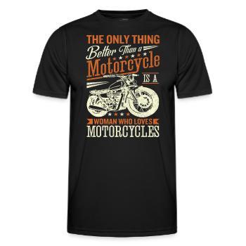 Moto Moto Course Motocycliste - T-shirt sport Homme - noir - Devant - AI Model Male 178 dark (178cm)