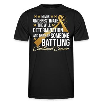 Childhood Cancer - Men's Functional T-Shirt - black - Front - AI Model Male 178 dark (178cm)