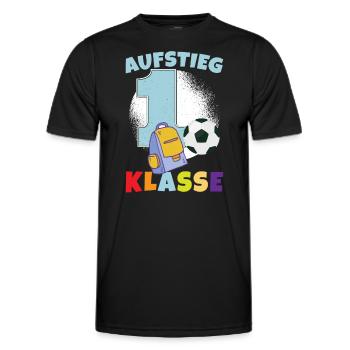 Schulranzen Schultüte Schulstart Schulkind 2023 - Männer Funktions-T-Shirt - Schwarz - Vorne - AI Model Male 178 dark (178cm)
