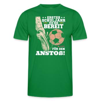 Schulkind Schultag Schultüte Fußball - Männer Funktions-T-Shirt - Kelly Green - Vorne - AI Model Male 178 dark (178cm)