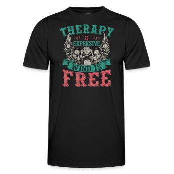 Motorradfahrer - Männer Funktions-T-Shirt - Schwarz - Vorne - AI Model Male 178 dark (178cm)