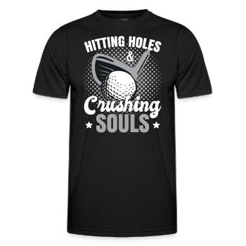 Drôle de joueur de golf gag de golf - T-shirt sport Homme - noir - Devant - AI Model Male 178 dark (178cm)