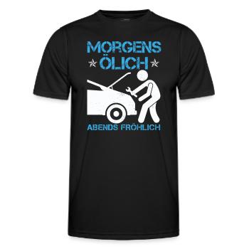 Automechaniker - Männer Funktions-T-Shirt - Schwarz - Vorne - AI Model Male 178 dark (178cm)