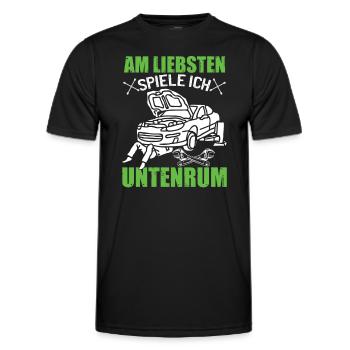 Männer Automechaniker Humor Lustig Auto - Männer Funktions-T-Shirt - Schwarz - Vorne - AI Model Male 178 dark (178cm)