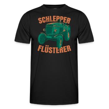 Schlepper Flüsterer - Männer Funktions-T-Shirt - Schwarz - Vorne - AI Model Male 178 dark (178cm)