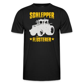 Schlepper Flüsterer - Männer Funktions-T-Shirt - Schwarz - Vorne - AI Model Male 178 dark (178cm)