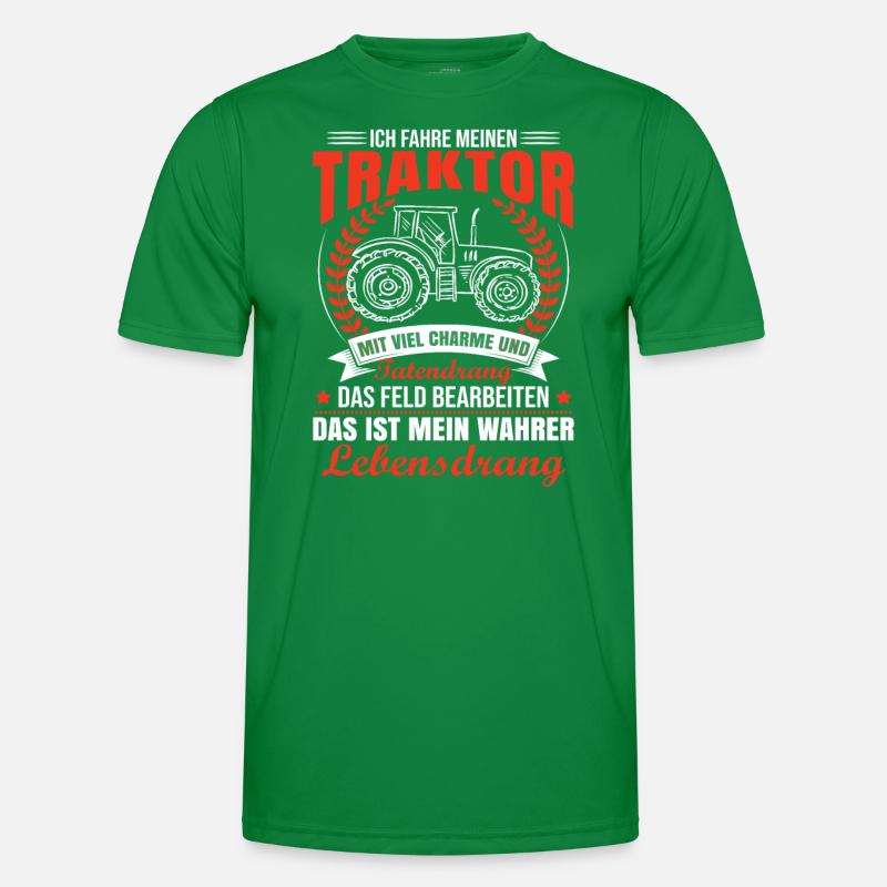 Traktor Sprüche Lustig Traktorfahrer Männer Funktions-T-Shirt
