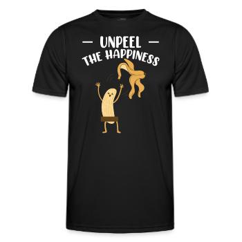 Schälen Sie die Glücksbanane - Männer Funktions-T-Shirt - Schwarz - Vorne - AI Model Male 178 dark (178cm)