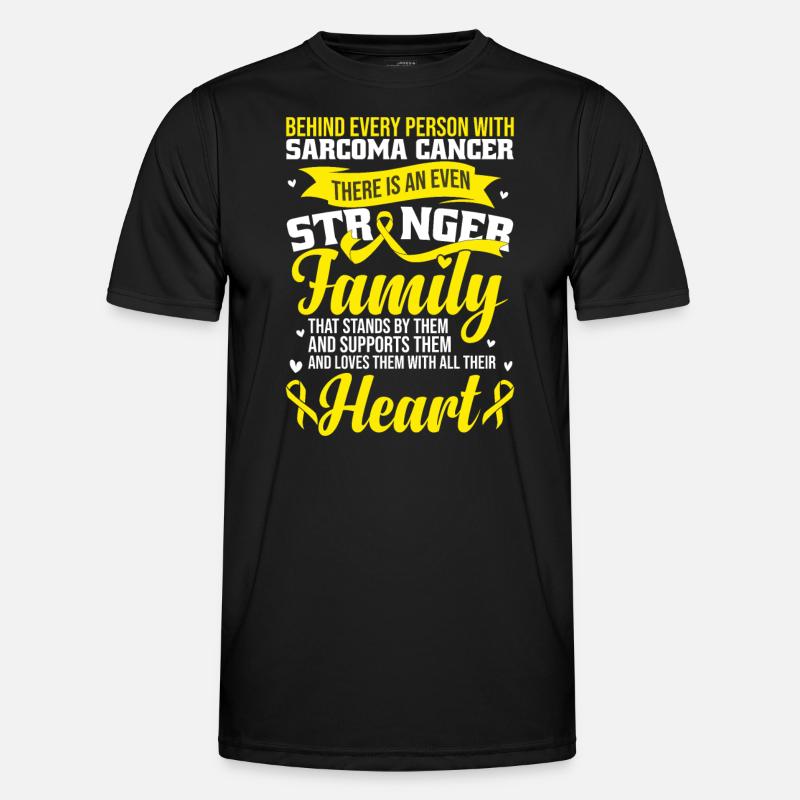 Sarcoma Cancer Support - Men's Functional T-Shirt - black