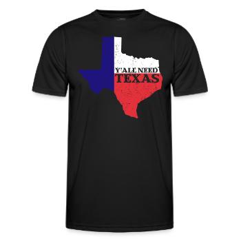 Vous avez tous besoin du Texas - T-shirt sport Homme - noir - Devant - AI Model Male 178 dark (178cm)