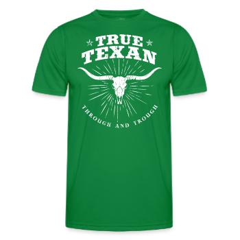 Echter Texaner - Männer Funktions-T-Shirt - Kelly Green - Vorne - AI Model Male 178 dark (178cm)