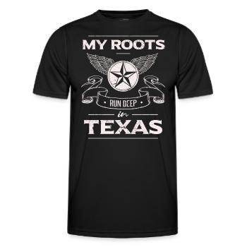 Lone Star State | Fier Texas - T-shirt sport Homme - noir - Devant - AI Model Male 178 dark (178cm)