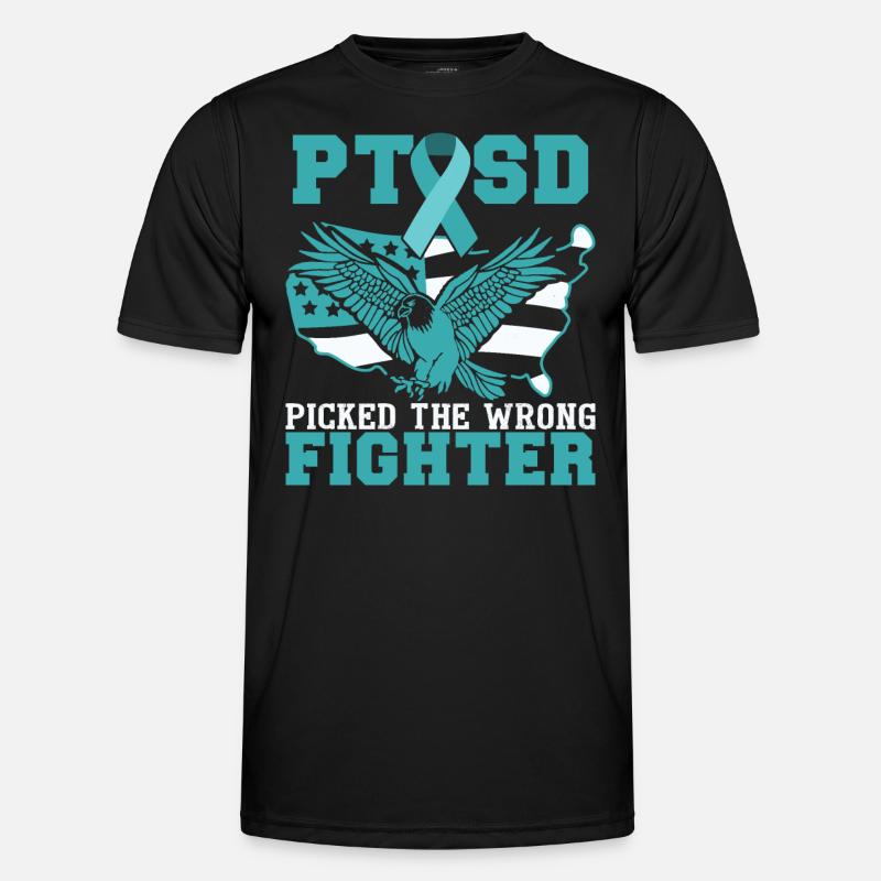 PTSD Picked The Wrong Fighter - Men's Functional T-Shirt - black