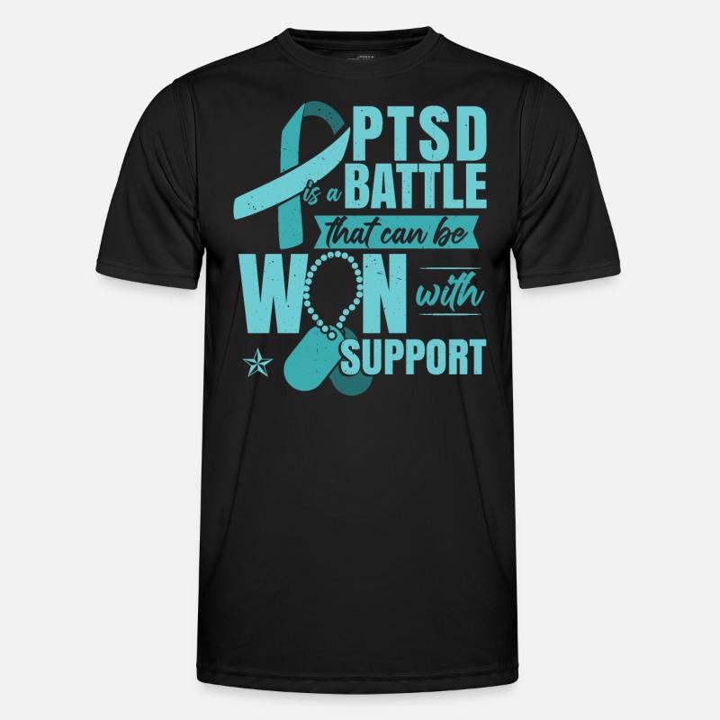 PTBS-Unterstützung Männer Funktions-T-Shirt