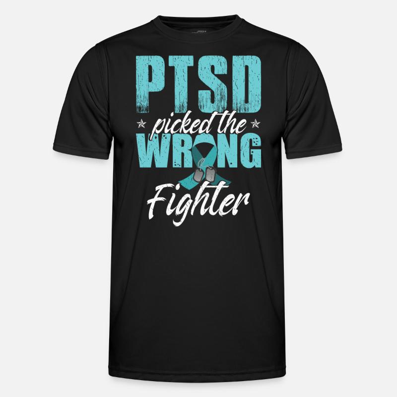 PTSD Picked The Wrong Fighter - Men's Functional T-Shirt - black