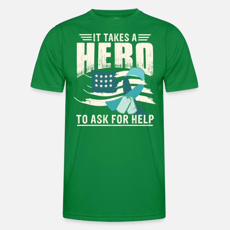 Monat des PTBS-Bewusstseins Männer Funktions-T-Shirt