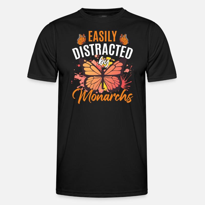 Easily Distracted By Monarchs - Men's Functional T-Shirt - black