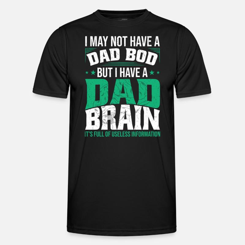 Dad Brain Funny - Men's Functional T-Shirt - black