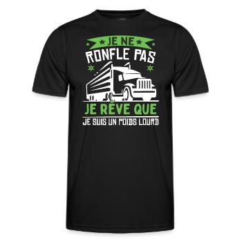 Je Suis Un Poids Lourd - T-shirt sport Homme - noir - Devant - AI Model Male 178 dark (178cm)