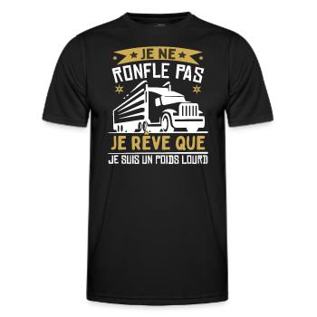 Je Suis Un Poids Lourd - T-shirt sport Homme - noir - Devant - AI Model Male 178 dark (178cm)