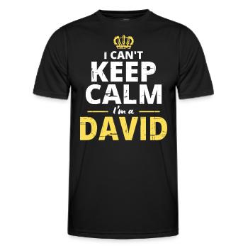 Ich bin ein David - Männer Funktions-T-Shirt - Schwarz - Vorne - AI Model Male 178 dark (178cm)