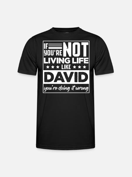 Funny David Birthday Joke Sarcasm - Men's Functional T-Shirt - black