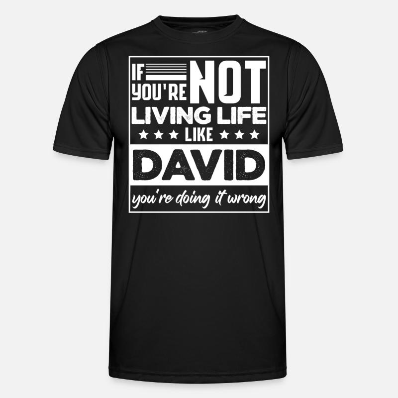 Funny David Birthday Joke Sarcasm - Men's Functional T-Shirt - black