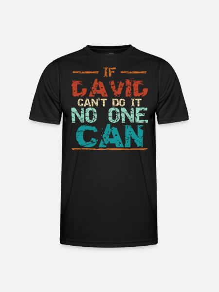 Funny David Dave Birthday - Men's Functional T-Shirt - black
