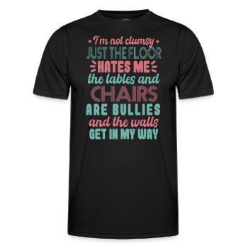 Tollpatschiges Zitat Frauen Lustig - Männer Funktions-T-Shirt - Schwarz - Vorne - AI Model Male 178 dark (178cm)