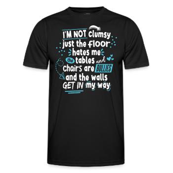 Sarcastic Clumsy Ironic - Men's Functional T-Shirt - black - Front - AI Model Male 178 dark (178cm)