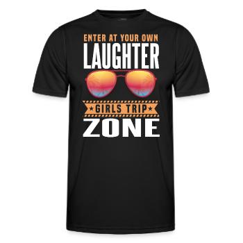 Girls Trip Zone - Männer Funktions-T-Shirt - Schwarz - Vorne - AI Model Male 178 dark (178cm)