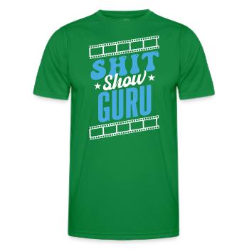 Shit Show Guru - Men's Functional T-Shirt - kelly green - Front - AI Model Male 178 dark (178cm)