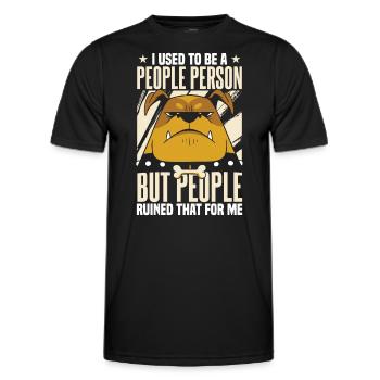J’étais une personne introvertie - T-shirt sport Homme - noir - Devant - AI Model Male 178 dark (178cm)
