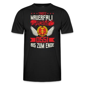 Ostblock Heimatliebe DDR Sprüche & Geschenke - Männer Funktions-T-Shirt - Schwarz - Vorne - AI Model Male 178 dark (178cm)