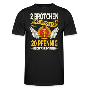 Ostblock Heimat DDR Ostdeutschland - Männer Funktions-T-Shirt - Schwarz - Vorne - AI Model Male 178 dark (178cm)