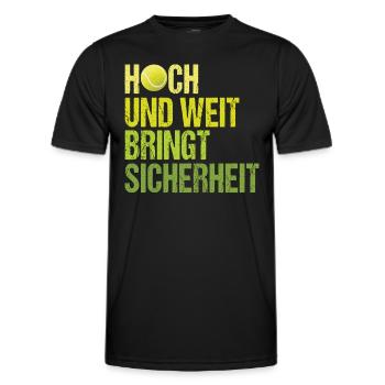 Tennis Taktik Tennisspieler - Männer Funktions-T-Shirt - Schwarz - Vorne - AI Model Male 178 dark (178cm)