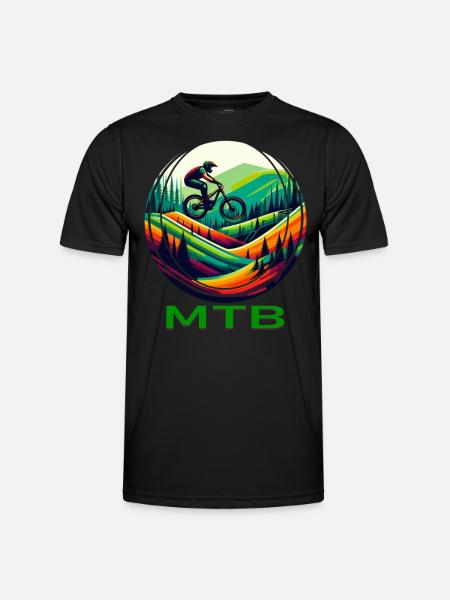 MTB Bike - Men's Functional T-Shirt - black