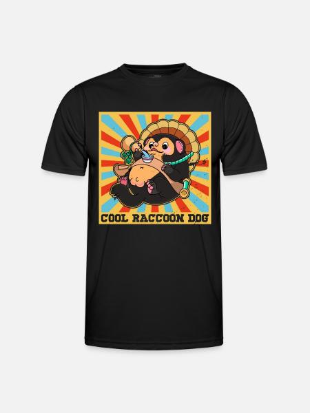Raccoon Dog Raccoon Dog Enok Japan - Men's Functional T-Shirt - black