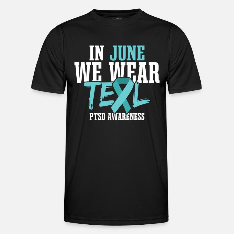 PTBS-Bewusstsein - Männer Funktions-T-Shirt - Schwarz