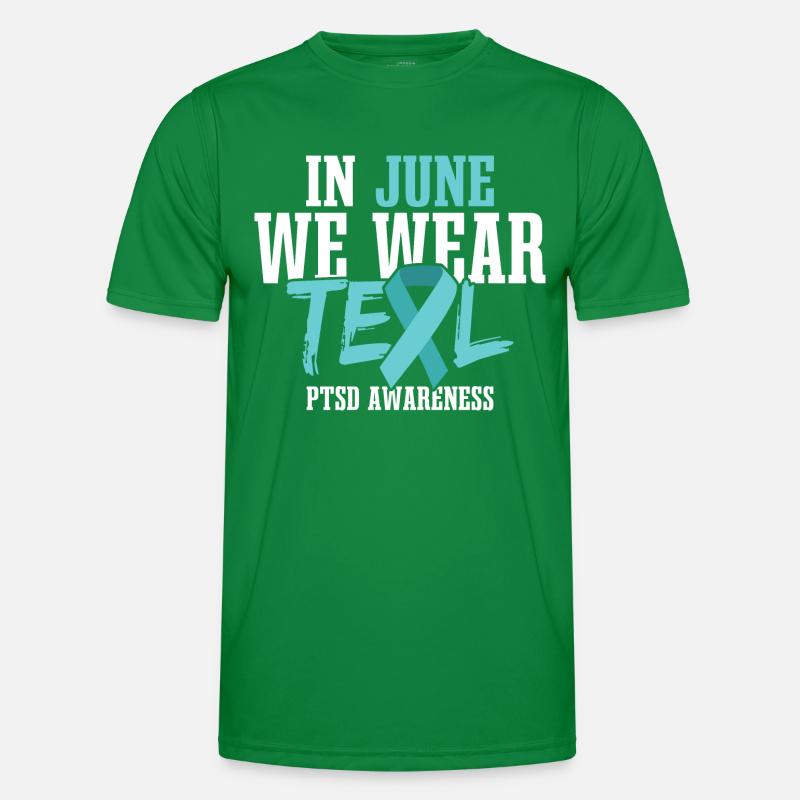PTBS-Bewusstsein Männer Funktions-T-Shirt