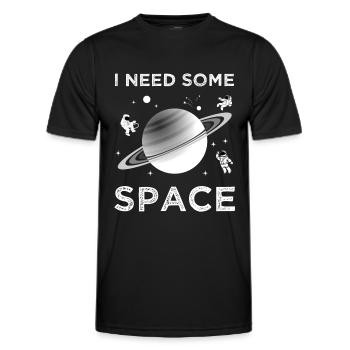 I Need Some Space - Men's Functional T-Shirt - black - Front - AI Model Male 178 dark (178cm)