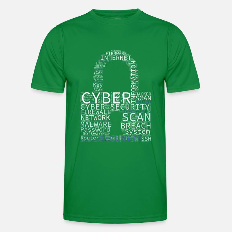 Cybersécurité Wordcloud Cadenas T-shirt sport Homme