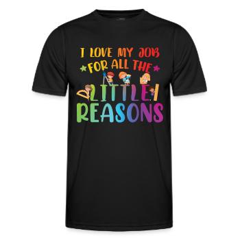 Kindergarten Elementary School Teacher - Men's Functional T-Shirt - black - Front - AI Model Male 178 dark (178cm)