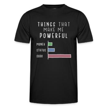 Linux T-Shirt - Ein super Geschenk - Männer Funktions-T-Shirt - Schwarz - Vorne - AI Model Male 178 dark (178cm)